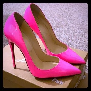 Neon pink Christian Louboutin  pumps